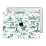 Coque Macbook - Toile de Jouy Vert