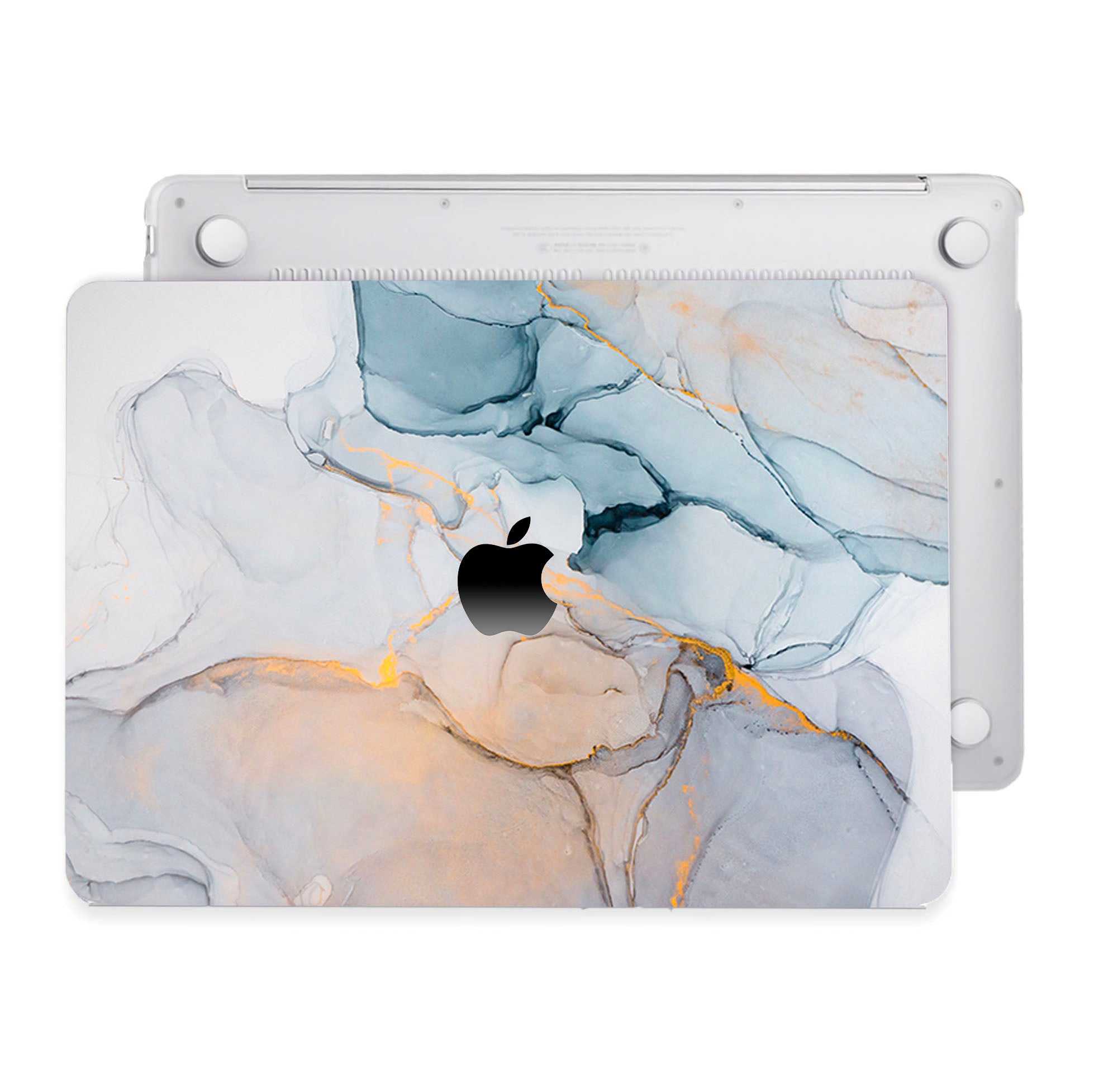 Coque MacBook - Marbre Bleu Célestine – Tibisig