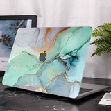 Coque Macbook Marbre Vert Jade par Tibisig