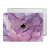 Coque Macbook Marbre Violet Améthyste par Tibisig