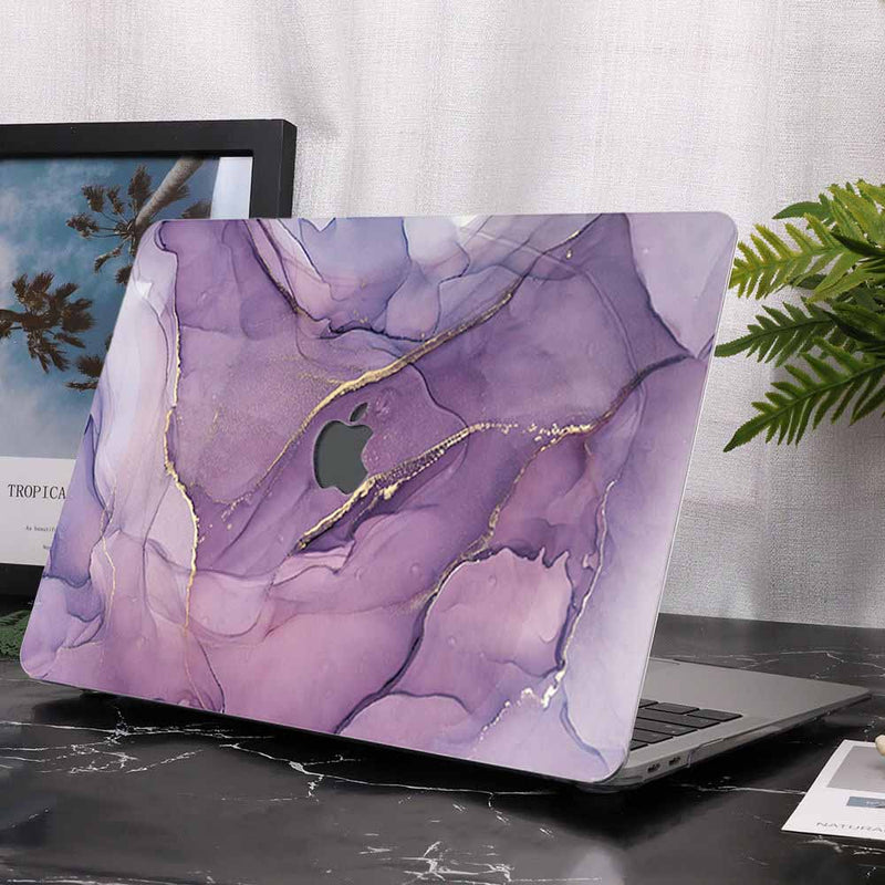 Coque MacBook - Marbre Violet Améthyste - TIBISIG – Tibisig